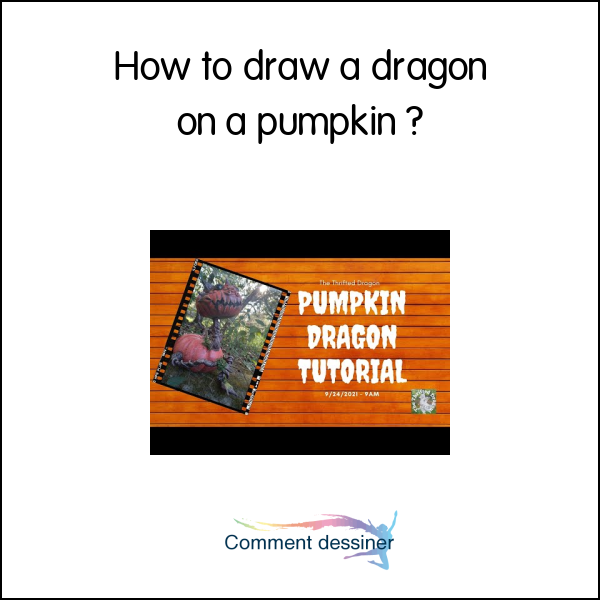 How to draw a dragon on a pumpkin